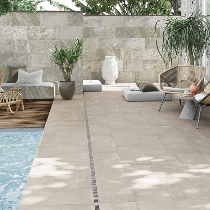 Concrete-effect porcelain stoneware Cementone Out Cotto Petrus