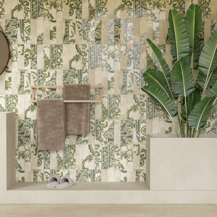 Carrelage en grès cérame effet ciment Miniature Fregio Marca Corona