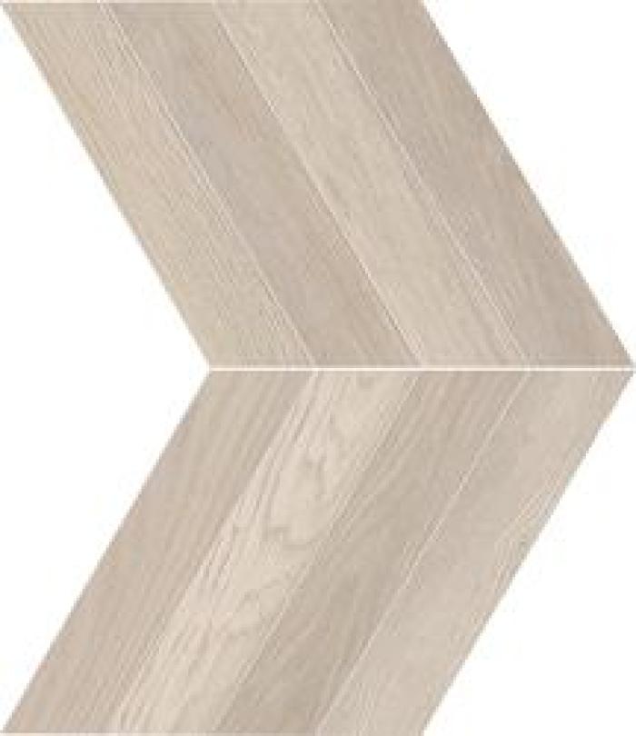 Chevron Mono Bianco Sabbiato