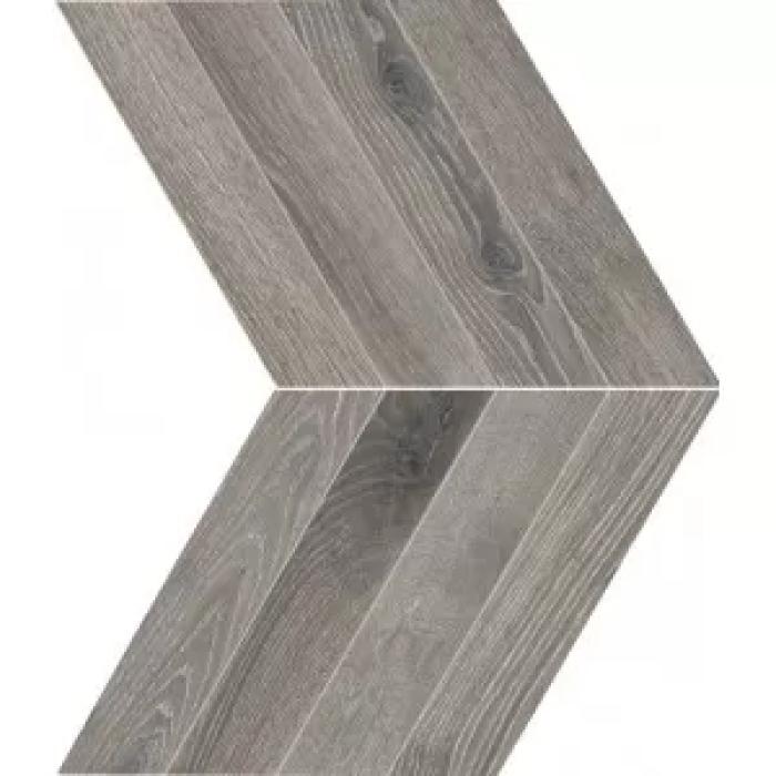 Chevron Mono Grigio Spazzolato