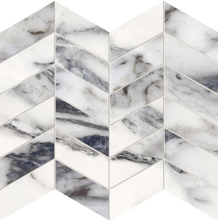Mosaico Arrows Bianco Siena