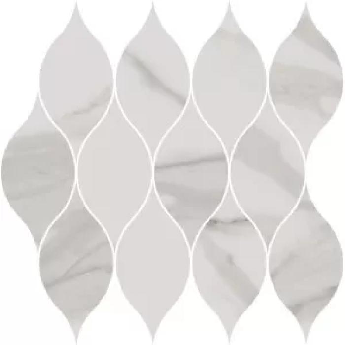 Mosaico Sinuose Statuario Altissimo