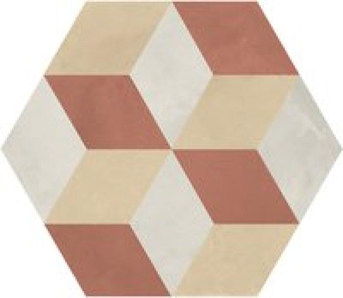 Terra Art Cubo Tramonto Crema Esagona